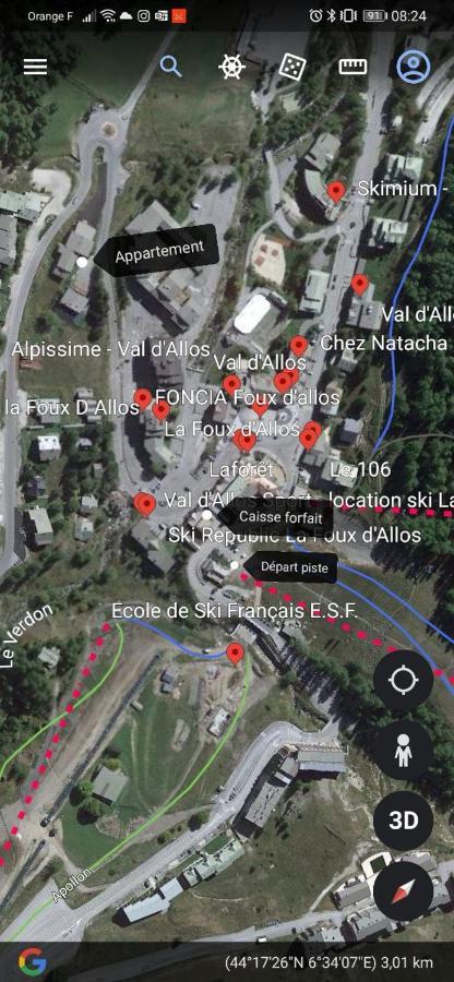 La Foux D'Allos - Studio 4 Couchages, Tres Proche Centre Station Екстер'єр фото